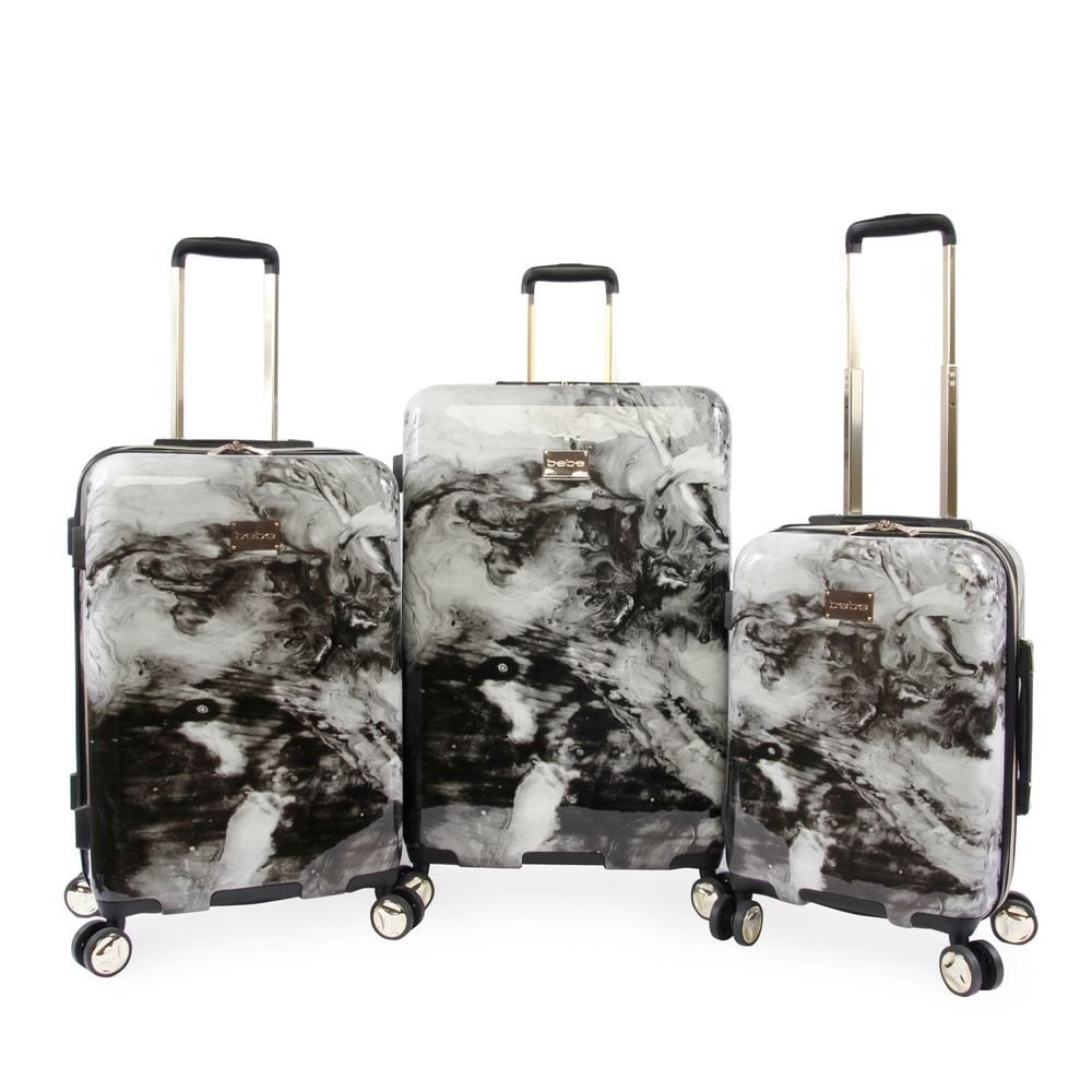 bebe luggage black and gold