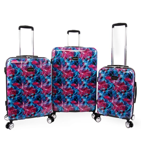 Bebe Tina 3-pc Hardside Spinner Luggage Set - Overstock - 24266126
