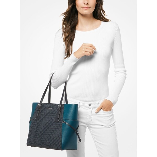michael kors voyager tote teal
