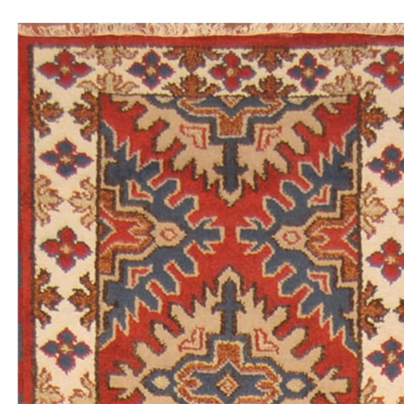 Handmade Kazak Wool Runner (India) - 2'8 x 15'10