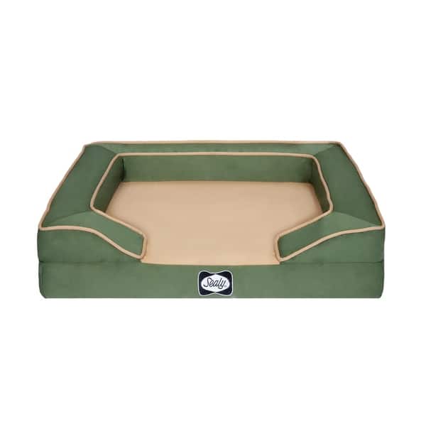 slide 1 of 4, Sealy Lux Elite Quad Element Orthopedic and Memory Foam Dog Bed