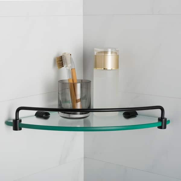 Shop Kraus Elie Kea 18846 Corner Bathroom Shelf In Chrome Brushed