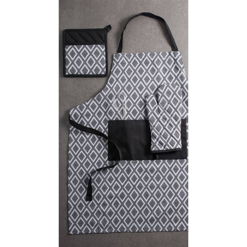 DII Geometric Black & White Chef Kitchen Apron