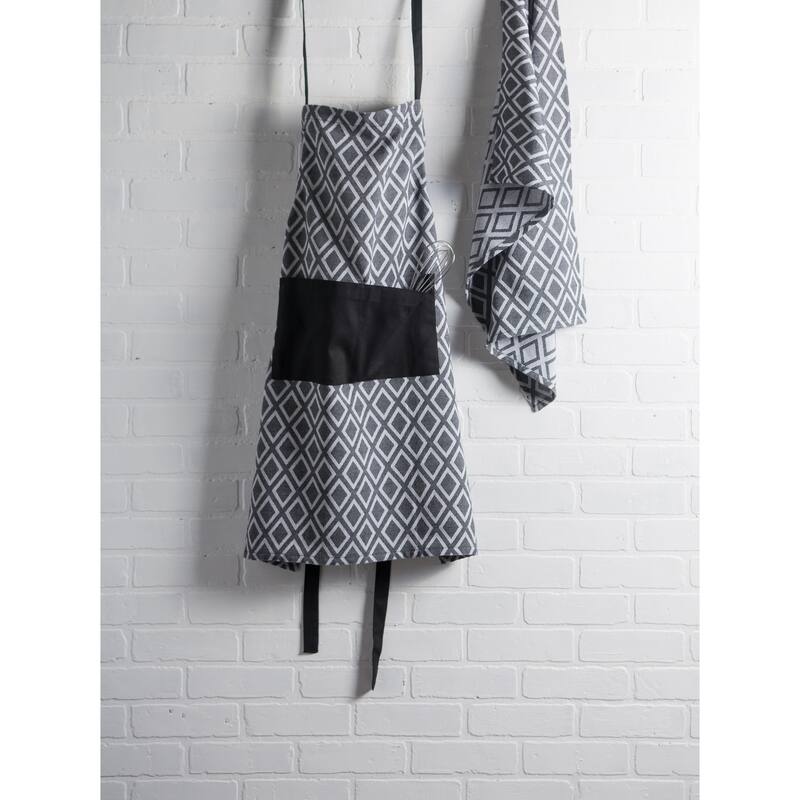 DII Geometric Black & White Chef Kitchen Apron