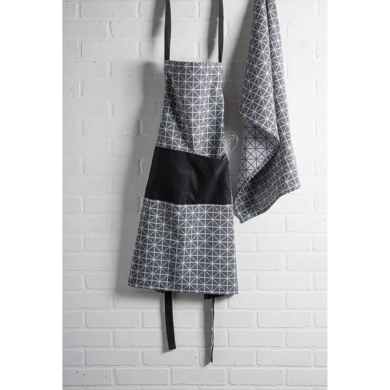 DII Geometric Black & White Chef Kitchen Apron