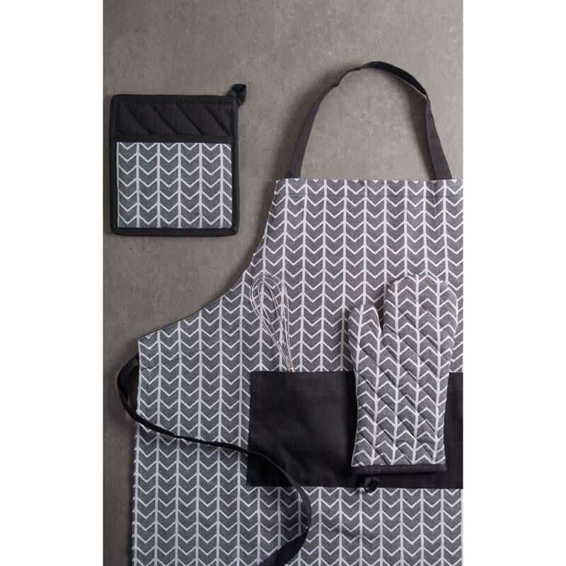 DII Geometric Black & White Chef Kitchen Apron