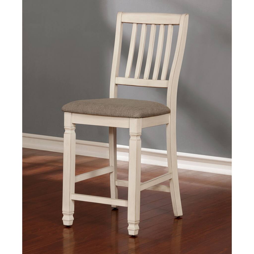 Furniture of America Amaya Rustic Counter Height Chairs (Set of 2)