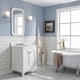 preview thumbnail 14 of 22, Queen 24" Quartz Carrara Bathroom Vanity With Faucet