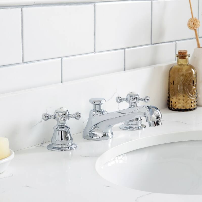 36 Inch Wide Single Sink Quartz Carrara Bathroom Vanity From The Queen Collection