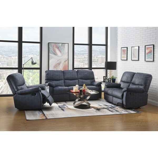 ACME Saul II Blue Denim Velvet Sofa