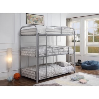 ACME Cairo Triple Twin Bunk Bed in Silver