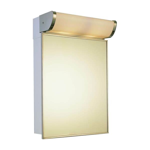 Ketcham Cabinets Traditional LED Top Light Surface Mounted Stainless Steel Cabinet - 16"W x 23. 25"H