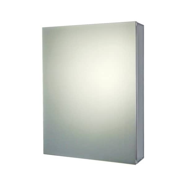 Ketcham Cabinets Premier Aluminum Single Door Medicine Cabinet with Polished Edge Mirror - 20"W x 26"H