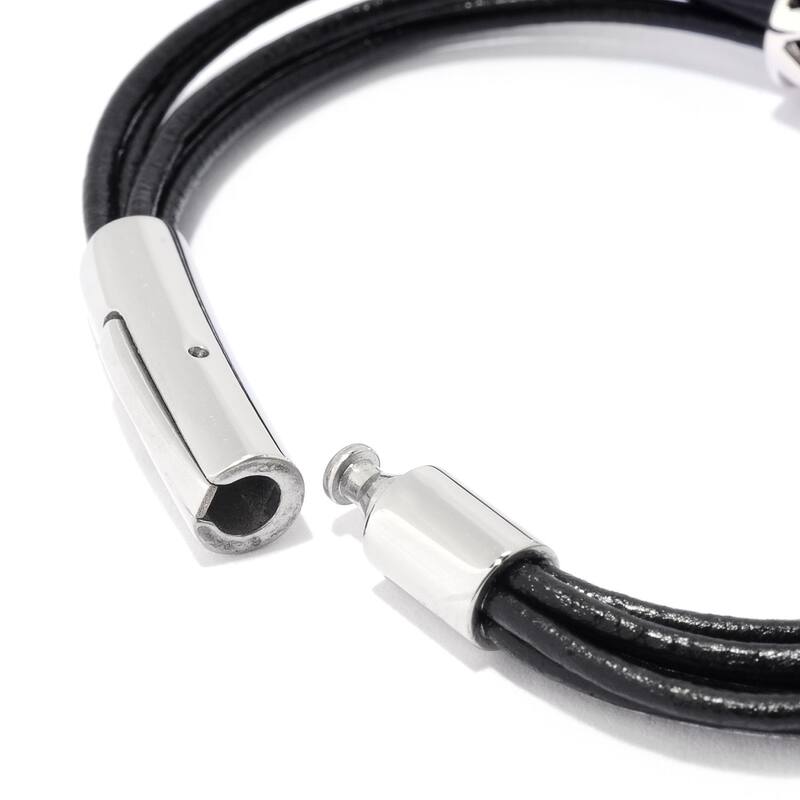 Rhodolite Six-Strand Leather Cord Bracelet