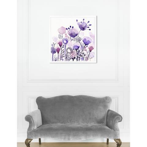Oliver Gal 'Purple Floral Forest' Purple Floral Contemporary Framed Wall Art Print