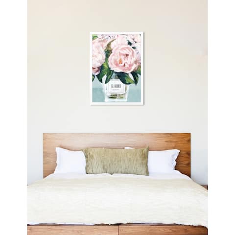 Oliver Gal 'Glamorous Milano Pastel' Pink Floral Contemporary Framed Wall Art Print