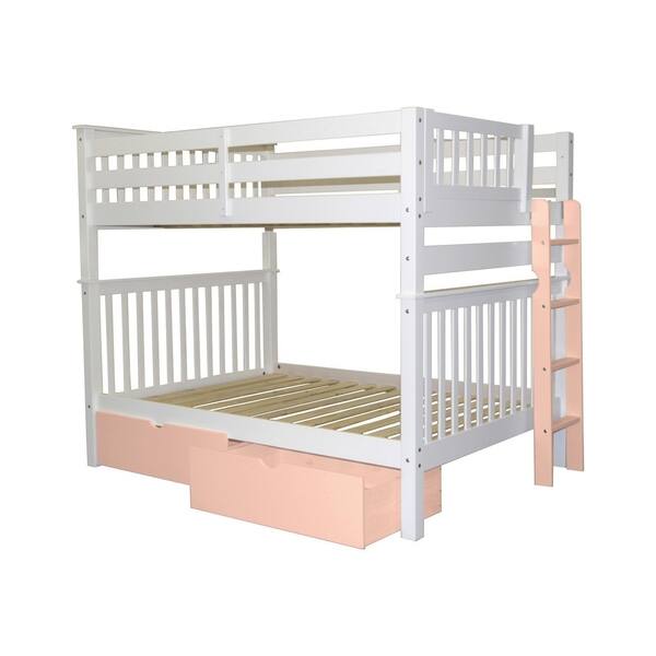 Shop Bedz King Full Over Full White Mission Style Bunk Beds With