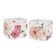 preview thumbnail 1 of 1, Sweet Jojo Designs Peach and Green Watercolor Floral Collection Storage Bins (Set of 2)
