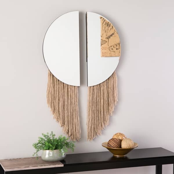 Swell 2pc Decorative Mirror Set Natural Overstock 24300090