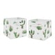preview thumbnail 1 of 0, Sweet Jojo Designs Pink and Green Boho Watercolor Cactus Floral Collection Storage Bins (Set of 2)