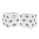 preview thumbnail 1 of 0, Sweet Jojo Designs Grey and White Watercolor Elephant Safari Collection Storage Bins (Set of 2)