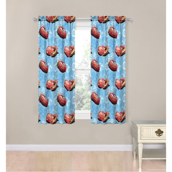 Disney Cars Velocity 95 63 Inch Decorative Curtain Set 2 Disney X27 Cars Velocity 95 63 Inch Decorative Curtain