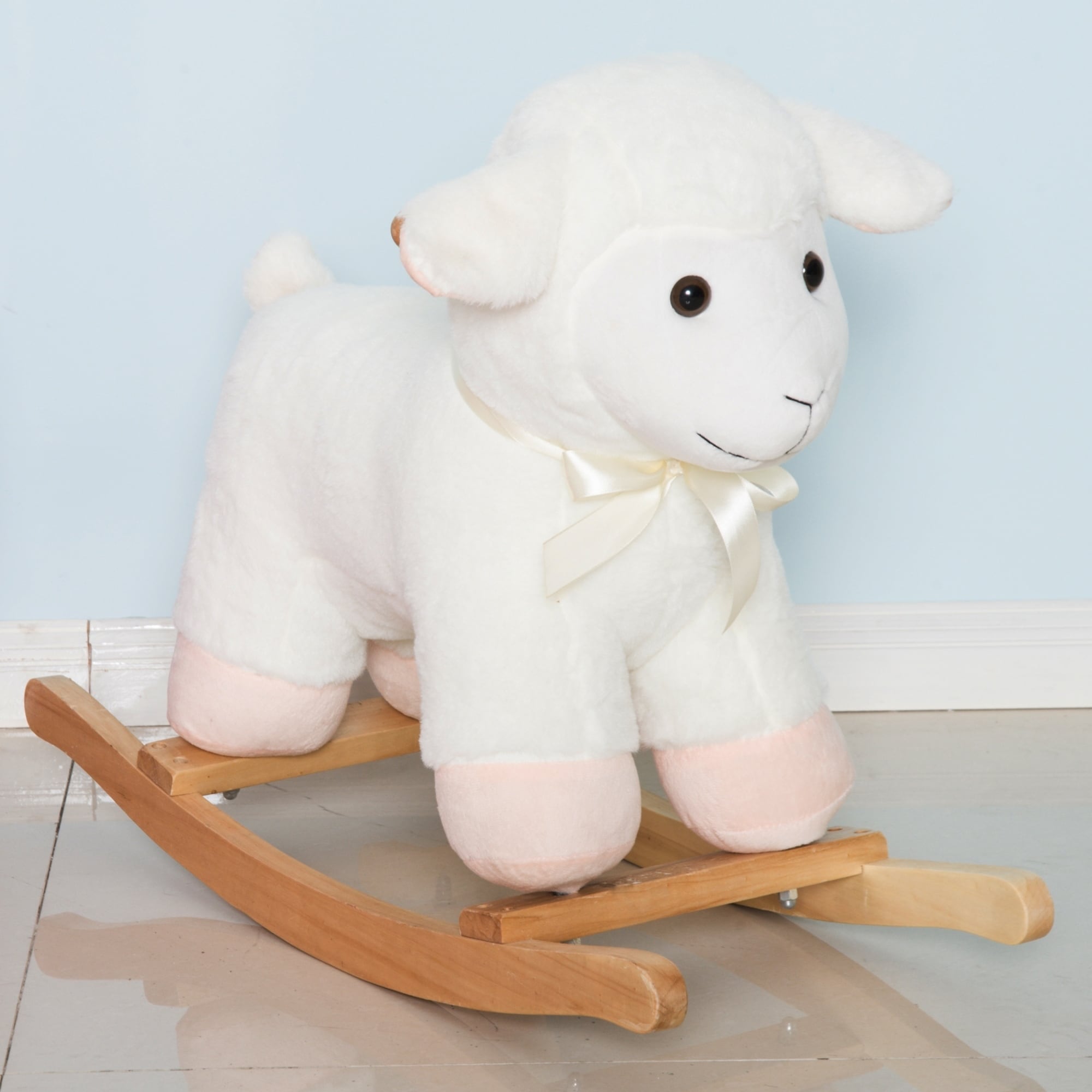 nursery lamb plush rocker