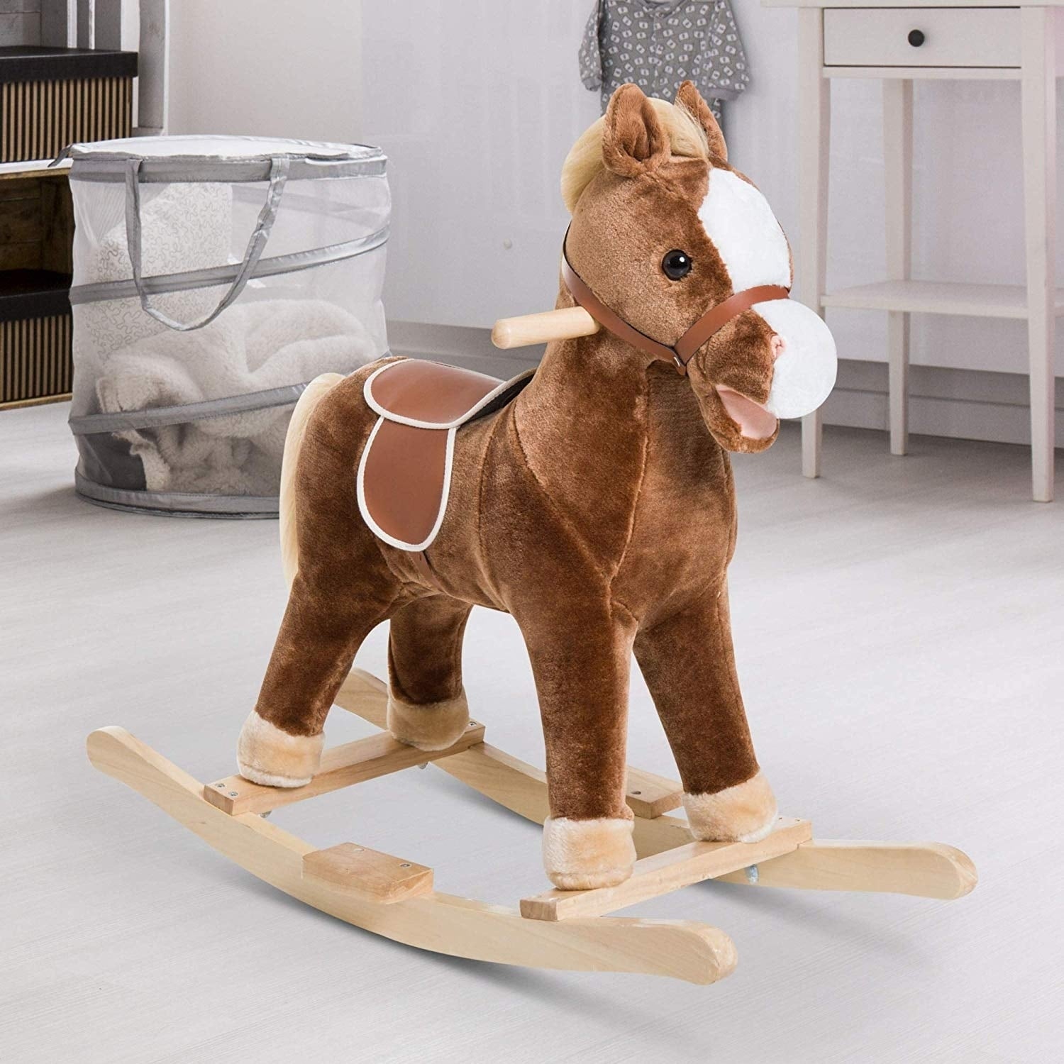 plush rocking horse with sound and movement