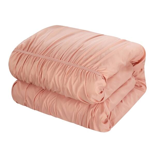 Chic Home Aurora 7 Piece Bed in a Bag Striped Ruched Comforter Set