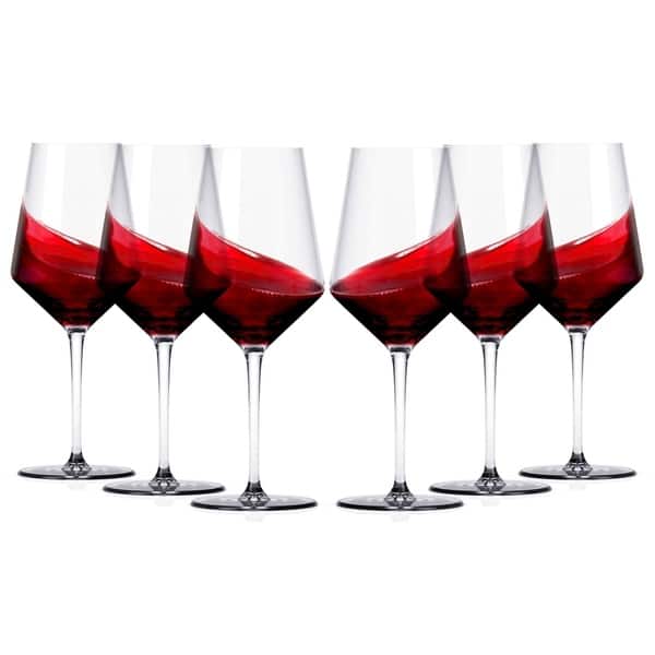 Miko Crystal Collection Wine Glasses - 20 Ounce Glass, (Set of 6) - Bed  Bath & Beyond - 24301241