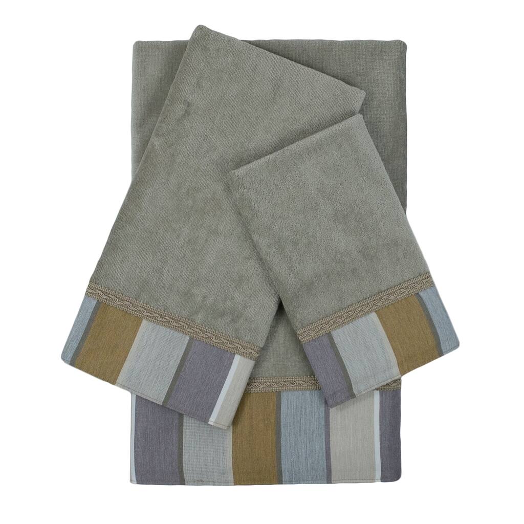 Austin Horn Classics Rave 3-piece Embellished Towel Set - 13 x 18 x 0.5/16 x 25 x 0.5/25 x 48 x 0.5