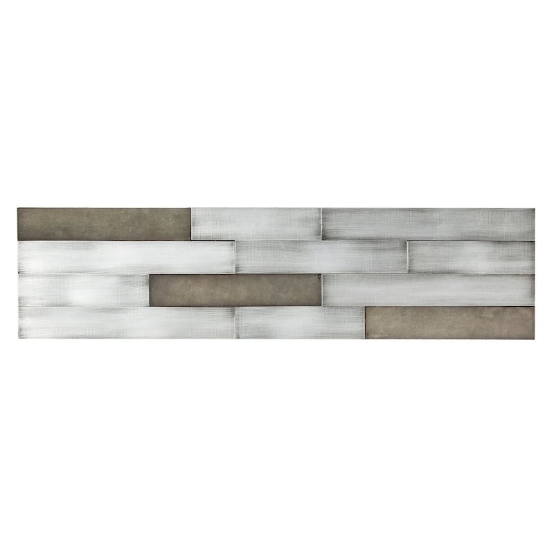 Aspect Peel & Stick 23.6" x 5.9" Gilded Silver Distressed Metal Panel - 6 x 24