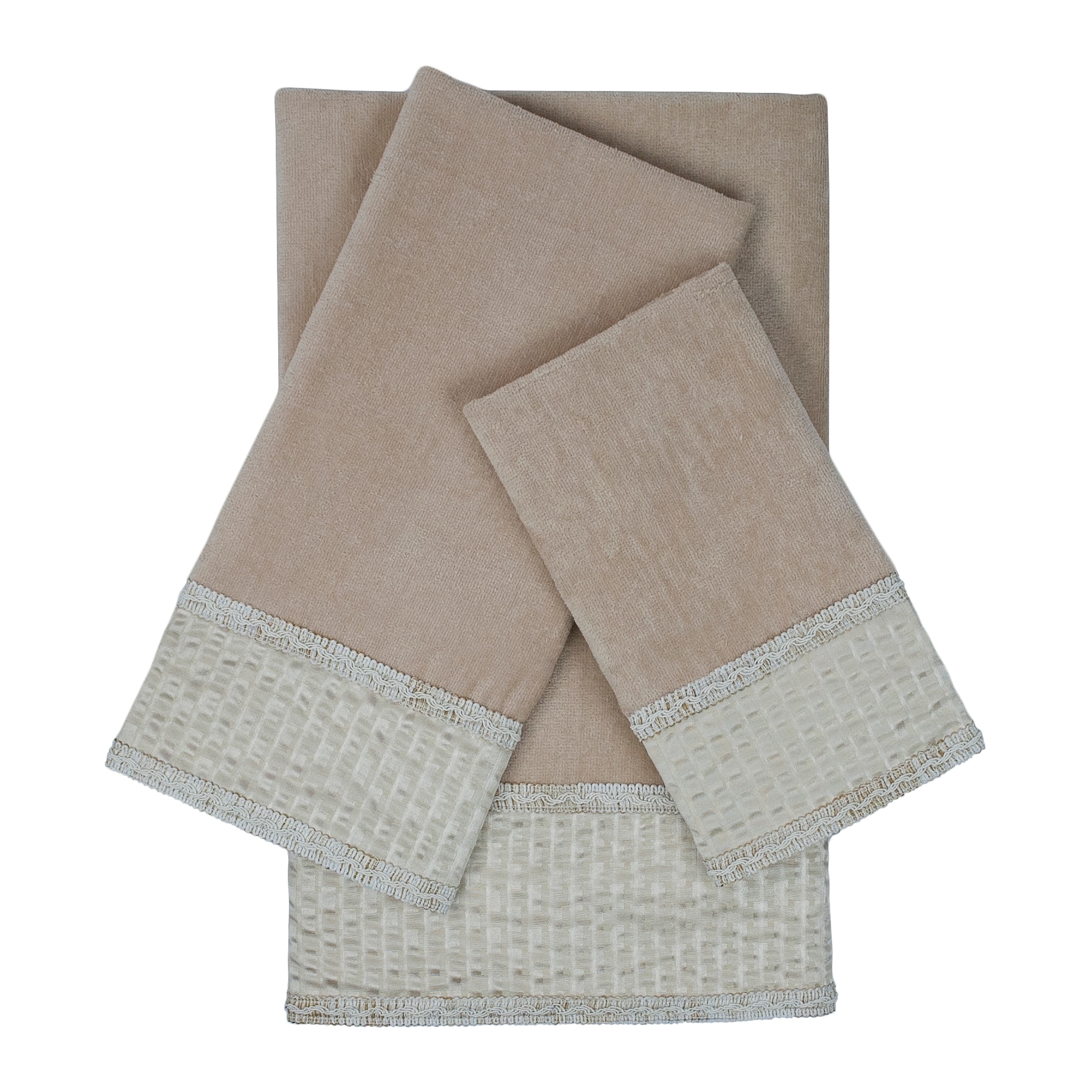 Sherry Kline Rainer 3-piece Embellished Towel Set - 13 x 18 x 0.5/16 x 25 x 0.5/25 x 48 x 0.5