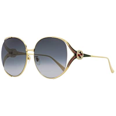 Gucci GG0225S 001 Womens Gold 63 mm Sunglasses
