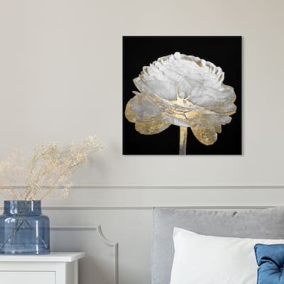 Oliver Gal 'Gold and Light Floral II' Floral and Botanical Wall Art ...