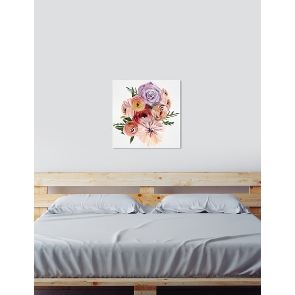 Oliver Gal 'Good Vibes Roses' Typography and Quotes Wall Art Canvas ...