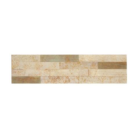 Aspect Peel & Stick 23.6" x 5.9" Ivory Patina Distressed Metal Panel