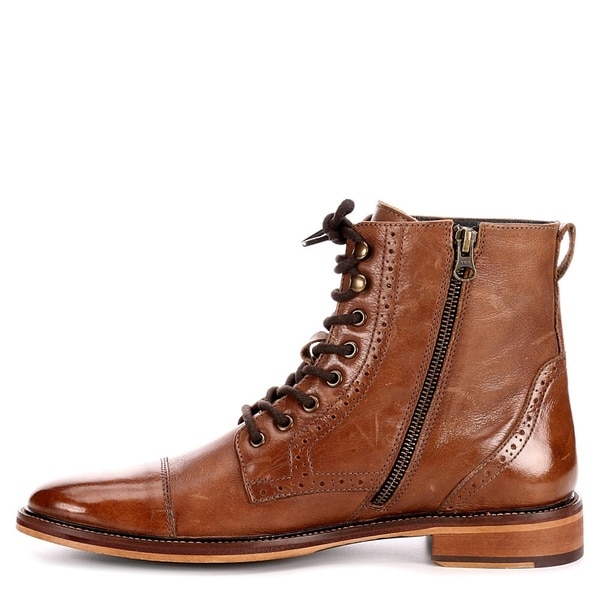 brogue lace up boots
