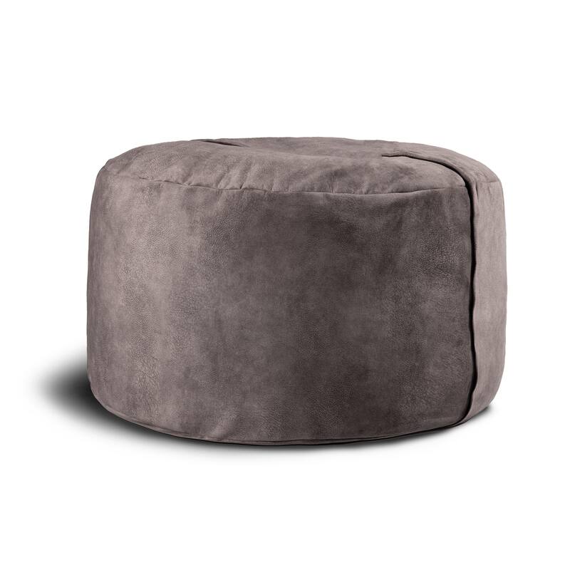 Jaxx 4 Foot Bean Bag Chair For Adults - Wrangler - Pewter