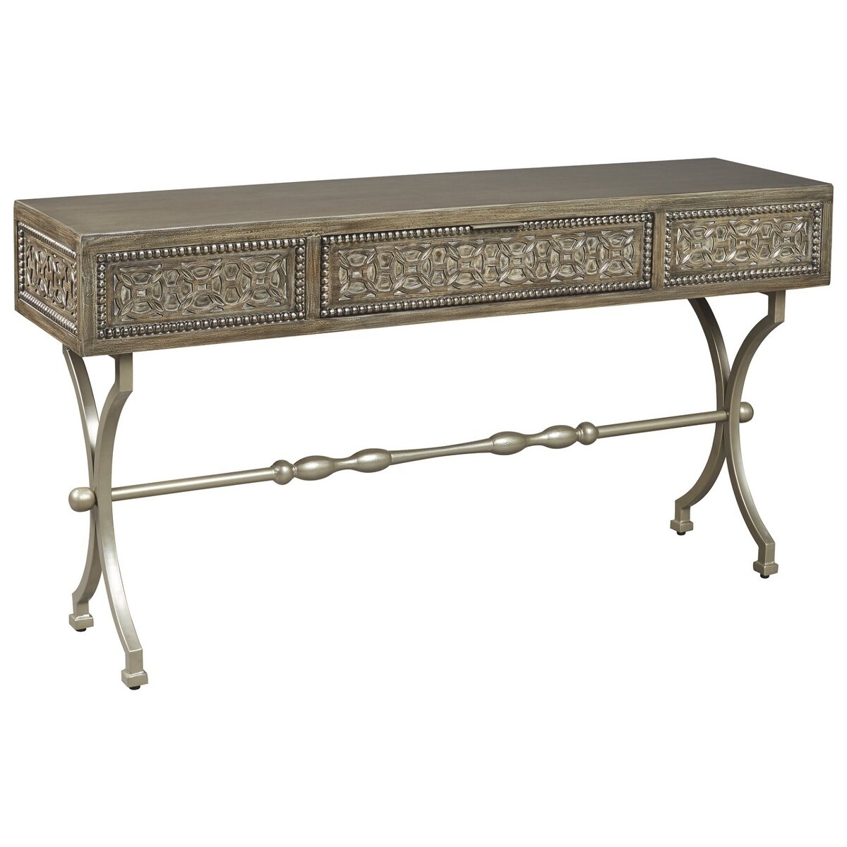 Quinnland Antique Black Traditional Console Sofa Table Console Sofa Table