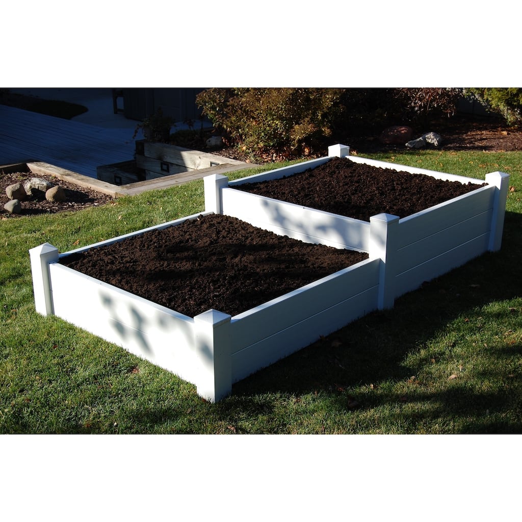DuraTrel Split Level 4' x 8' Raised Planter Bed - 4' x 8'