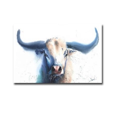 Bull by Eric Sweet Gallery Wrapped Canvas Giclee Art (24 in x 36 in, Ready to Hang) - Multi-color