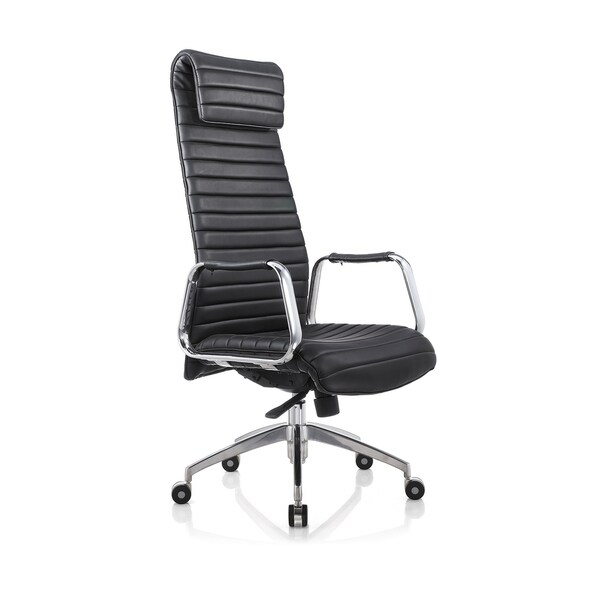High Back Multi Function Ergonomic Executive Office Chair, Black Vinyl