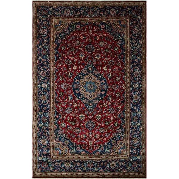 Noori Rug Vintage Distressed Avalynn Red/Blue Rug - 6' x 10'/6'3" x 10'8"
