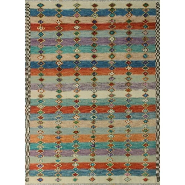 Noori Rug High-low Berjesta Mohammed Ivory/Rust Rug - 8'4" x 11'4"