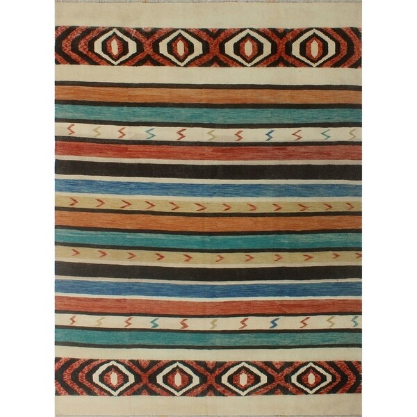 Noori Rug High-low Berjesta Kalilah Ivory/Rust Rug - 8'1" x 11'2"