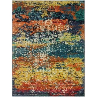 Noori Rug Fine Galaxy Kaia Ivory/Orange Rug - 8'0