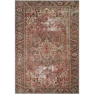 Noori Rug Semi-Antique Distressed Anya Rust/Brown Rug - 7'7