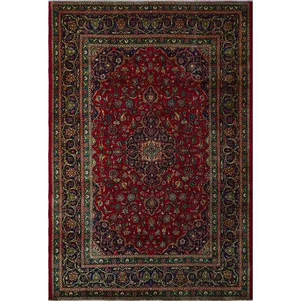 Noori Rug Vintage Distressed Angelique Red/Blue Rug - 6'8" x 10'0"