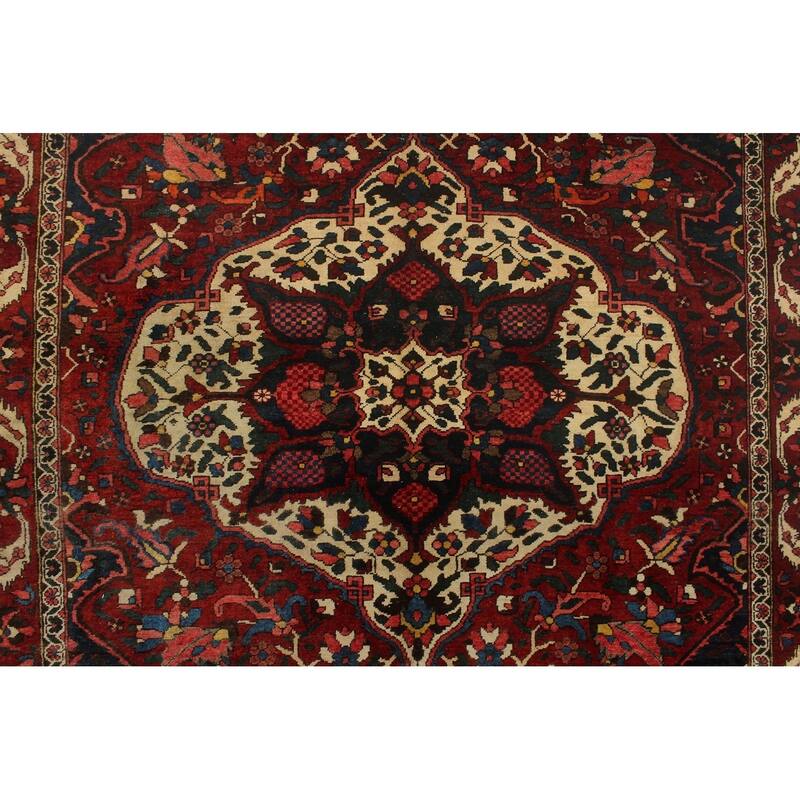 Noori Rug Semi-Antique Distressed Leona Red/Ivory Rug - 5'7" x 8'11"